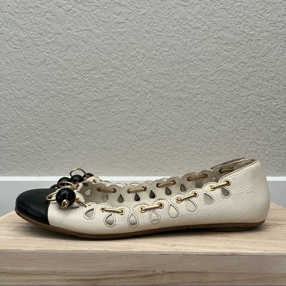 Kate Spade RARE Bauble Black Cap Toe Ballet Flats 6.5 - Picture 4 of 6